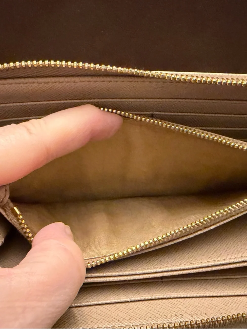 Prada Beige Saffiano Leather Zip-Around Wallet - Picture 7 of 15